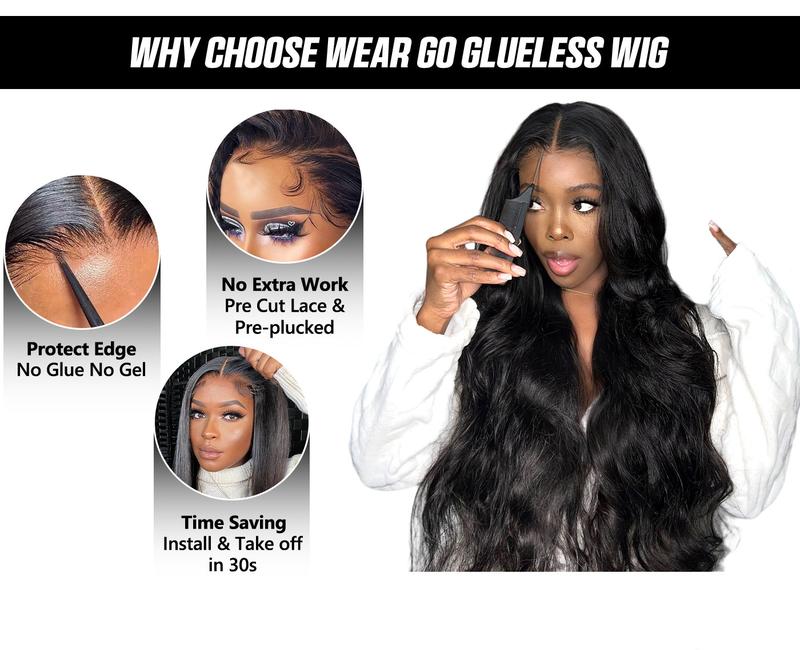 OQ HAIR Wand Curl Wear & Go Glueless Wigs Pre Cut Lace 4x6 HD Lace Closure Wigs For Women