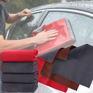 12x24" Car Drying Cloth, Double-Layer Reusable Car Drying Towels Ultra Absorbent Scratch-Free for Wet & Dry Use, 30x60 cm Multipurpose Washable & Durable Car Internal External Soft Cloth Non-Scratch Cleaning for SUV Pickup Truck VAN Sedan Coupe