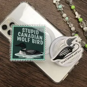 Stupid Canadian Wolf Bird Heated Rivalry Magsafe Phone Grip - Magnetic Pop Socket Kickstand - Gift For Fan