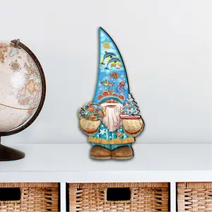 Designocracy 8611014M 12 x 9 in. Coastal Dwarf Coastal Outdoor Decor Large Ornaments