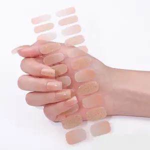No Bake Gel Nail Strips- Champagne Glow