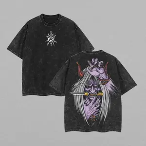 Minato Reaper Death Seal - Shinigami Anime Double Printed Vintage Washed Tee Unisex Oversize Anime Manga Washed Heavyweight Cotton T-shirt, Gift For Anime Fan, Anime Lover