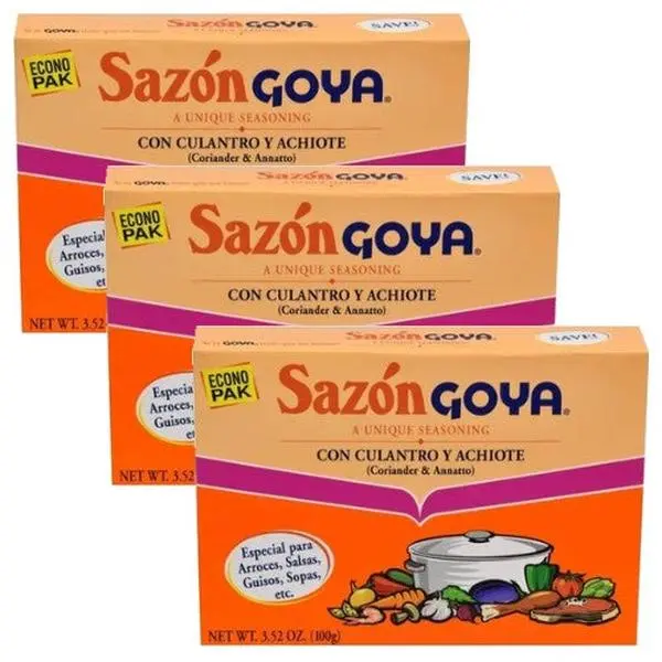 Goya Garlic & Coriander Cooking Baking Flavor Spice Powder - 3.52oz, Pack of 3, US-Friendly, Ambient Storage, Rich Flavor, Cilantro-Infused, Cooking Baking Spice