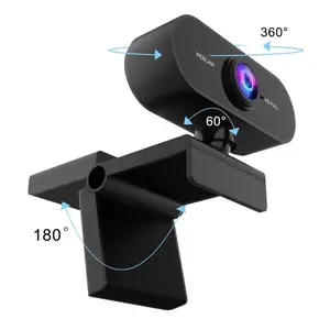 SANOXY Full HD 1080p USB Webcam with Built-in Microphone 360° Rotation Plug & Play for PC Laptop Desktop Clear Video Audio for Zoom Streaming Online Classes Video Calls