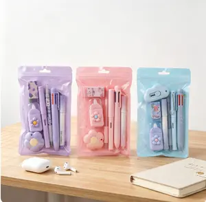 Cute Pink Kawaii Stationery Set with Flower Eraser | Aesthetic School Supplies Kit Includes Pens, Pencils & Pencil Case | Back to School Gift for Girls #StationerySet #BackToSchool