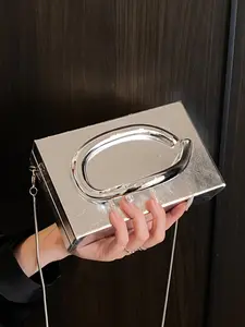 1pc Ladies' banquet bag is fashionable, simple, high-end, and versatile for daily travel, attending parties, and trendy fashion, Elegant Rhinestone Bag, Trendy Handbag