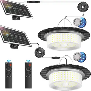 Solar Light Indoor Outdoor with Magnetic and Hook Installation, Solar Shed Light Indoor Outdoor Dusk to Dawn, Timer and 5 modes Solar Lights Indoor, IP65 Waterproof for Barn, Gazebo, Shop, Garage