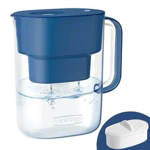 10-Cup NSF Certified Blue Filter Pitcher Reduces Chlorine PFOA PFOS 200 Gallon Long Life for Coffee Tea