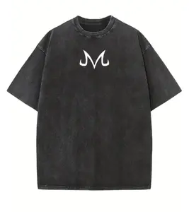 Retro Vintage Limited MAJIN VEGETA M Anime Washed Tee Unisex Oversize Anime Manga Acid Washed Lightweight Cotton T-Shirt Gift For Anime Fan Clothing Menswear Soft Top Classic Oversized Streetwear Crewneck