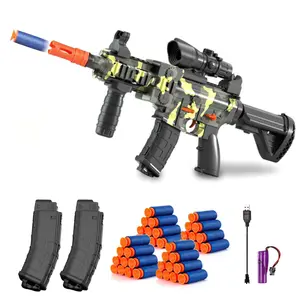Soft Bullets Toys Guns for Boys,M416 Foam Blaster Gun, with Scope 40 Darts 2 Magazines,Full auto Gun for Kids Ages 6-12