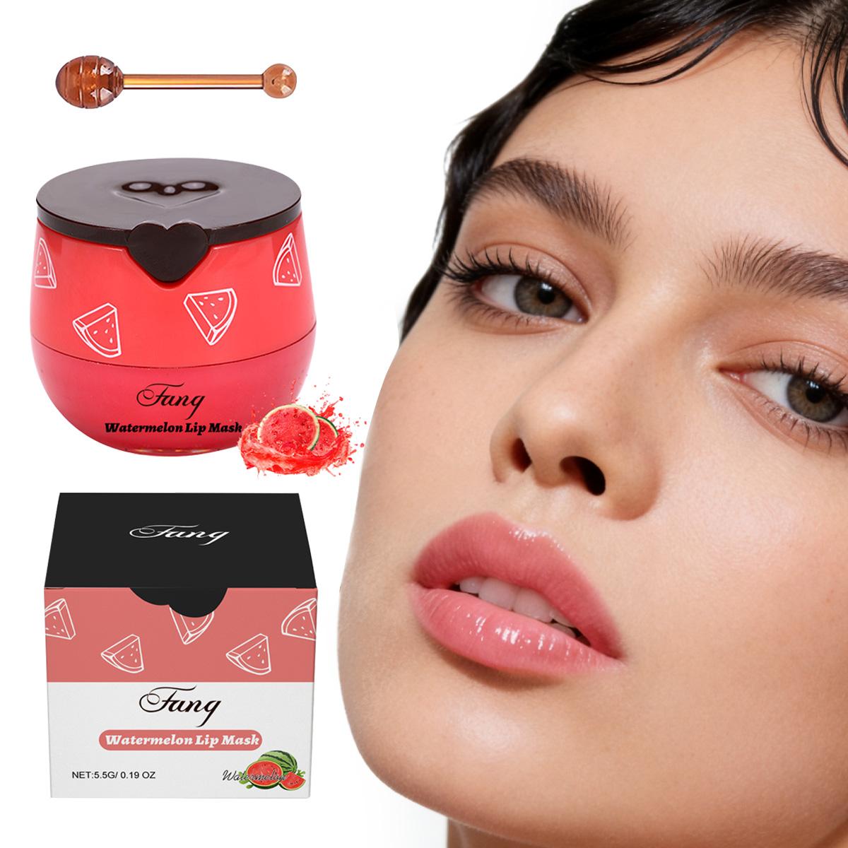Watermelon Overnight Hydrating Lip Mask for Dry & Cracked Lips,Daily Skincare Product, Lip Plumper Watermelon Overnight Hydrating Lip Mask for Dry & Cracked Lips,Daily Skincare Product, Lip Plumper