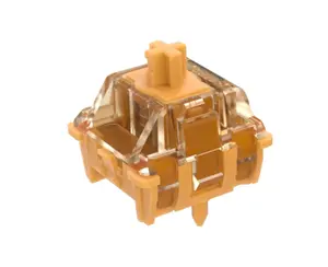 GATERON KS-20 Magnetic Orange HE Switch Set – 38gf Initial Force, 4.1mm Total Travel, Freely Set Action Travel, 20mm Spring, SMD LED Support, Pre-lubed Linear Hall Effect Switch, 100M Lifespan