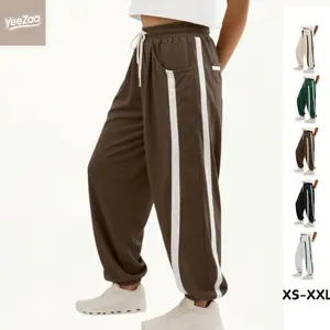 Striped Cinch Bottom Pants Sweatpants for Women Y2k 2025 TikTokShopHolidayHaul Christmas Athletic Joggers Lounge Pants with Pockets