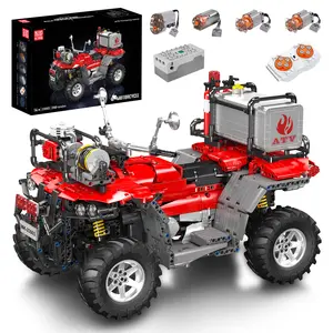 Mould King 23003 Fire Motorcycle Remote Control Car Building Block Adult Kid Toy