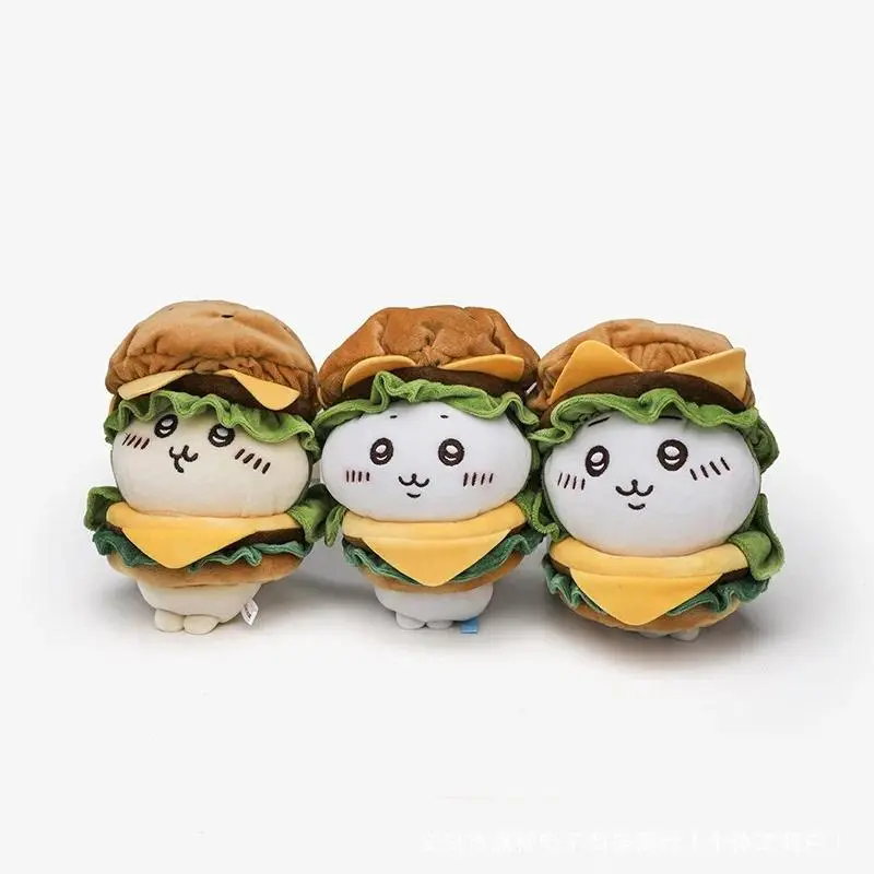 Chiikawa Hamburger-Shaped Stuffed Toy, Big Mac Themed Cute Plush Doll for Sleep Hug, Hachiware Usagi Character Gift, Hamburger-Shaped Stuffed Toys, Food-Themed Plush Toy, Burger Plush Stuffed Toys