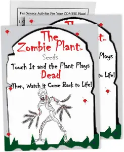 Halloween Zombie Plant Seed Packets (2) Grow Your Real Live Zombie Plant. Watch it Play Dead When Touched! Plant Zombie Seeds for a Fun Halloween Activity and an Interactive Indoor Experience.