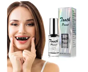 Black Tooth Paint,Professional Black Out Teeth Makeup,Quick Dry & Realistic, for Cosplay,Rotten Teeth Makeup and Missing Teeth SFX for Halloween Art Theater