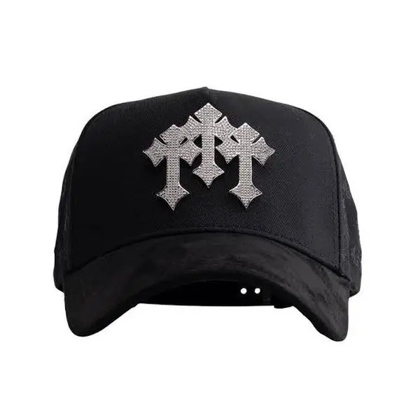 Barbas Silver Cross Cap G5 Model Chrome Material Black and silver Design with Verification Chip for Authenticity
