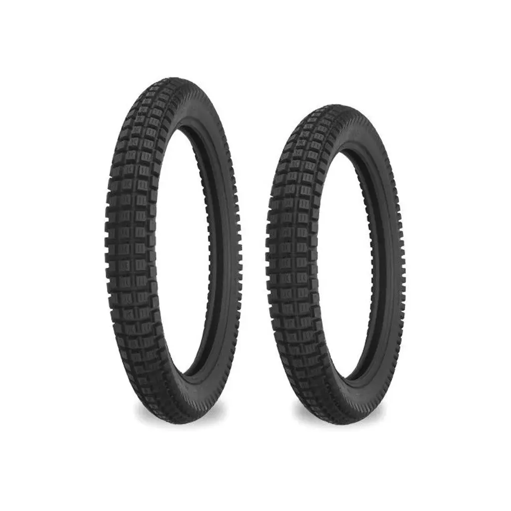 Shinko SR241 Trials Bias Ply Dual Sport Tires Set - Multi-Size (2.75x19, 2.75x17), DOT Compliant, Tube Type, Sticky Rubber Compound, for E-Moto Riding