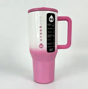 HydroJug 32oz Pink Ombre Tumbler Leakproof Insulated Travel  Keeps Drinks Cold 24H Stainless Steel Cup Holder Friendly Portable  Drinkware Flasks Portable Bottles Bottled sublimation mug,summervibes