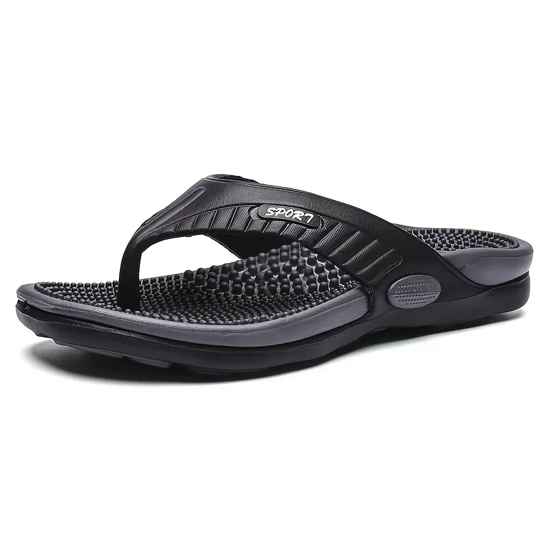 Men's Massage Non-Slip Slides, Comfortable Quick-Drying Slides For Indoor Outdoor Bathroom Beach, Summer