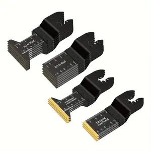 18PCs Multi-Function Tool Blade, Titanium Oscillating Tool Blade for Cutting Metal, Nail, Wood and Plastic. Professional Universal Quick Release Oscillating Saw Blade, Compatible with Milwaukee,Ryobi and DeWalt