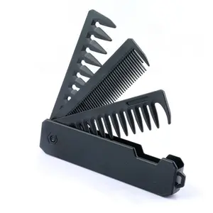Travel portable comb, integrated design with multiple teeth, large fine teeth, smooth hair styling, suitable for home use and carrying when going out