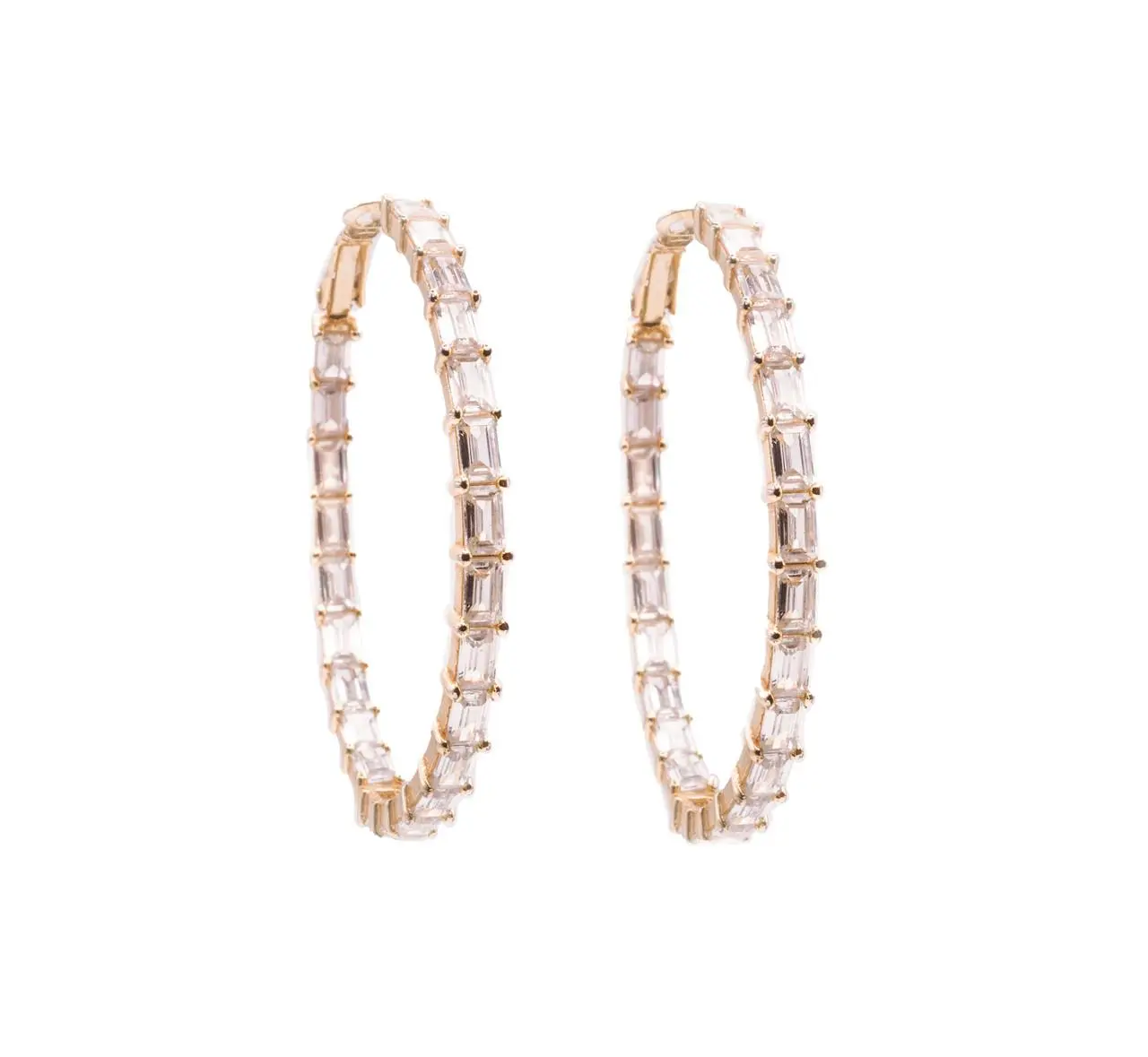 Large Baguette Hoops Large Baguette Hoops