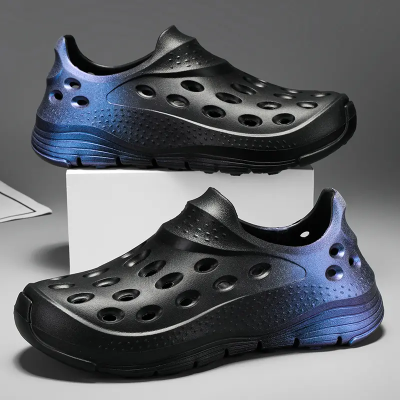 Waterproof Perforated Slip-On Clogs Beach water Shoes Lightweight Comfort Black‎ YUKTOPA Men main image 3