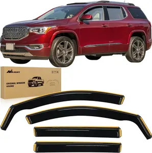 Nilight 4-Piece Acrylic Window Visors - Aerodynamic, Waterproof, Fog-Preventing Automotive Rain Guards, Car Exterior Vent Accessories Compatible with GMC Terrain 2018-2024