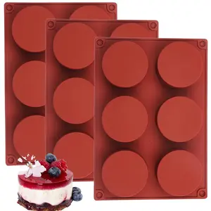 Silicone Cake Molds Set, Round Cylinder Shape, Silicone Cake Pan, for Baking Desserts & Cakes, Home Use, DIY Soap Candle Making Tools