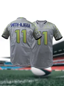 Men's Seattle #10 Football Embroidery Jersey with Embroidered Name & Number - Breathable Loose Fit Unisex Design - 100% Polyester - Ideal for Training, Outdoor Activities, and Casual Wear - All Seasons Outdoor Apparel