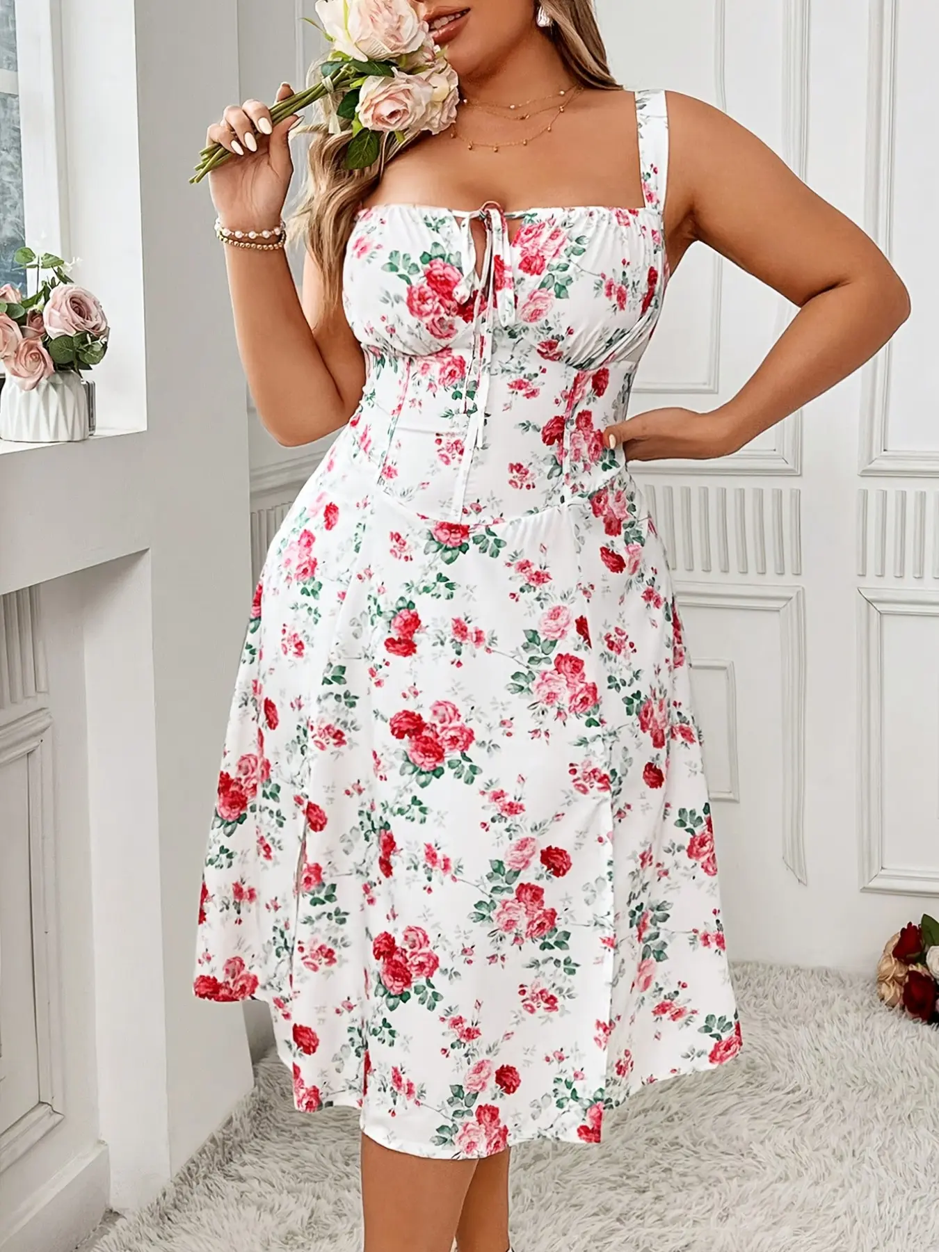 women's lace babydoll dress Scarlett Lace Trim Flutter Strap Mini Dress main image 0
