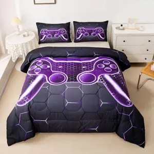 Game Controller Comforter,Gaming Gifts Luxury Bedding Set,Super Soft Microfiber Designer Bedding Sets,Gamer Bed Comforter Set