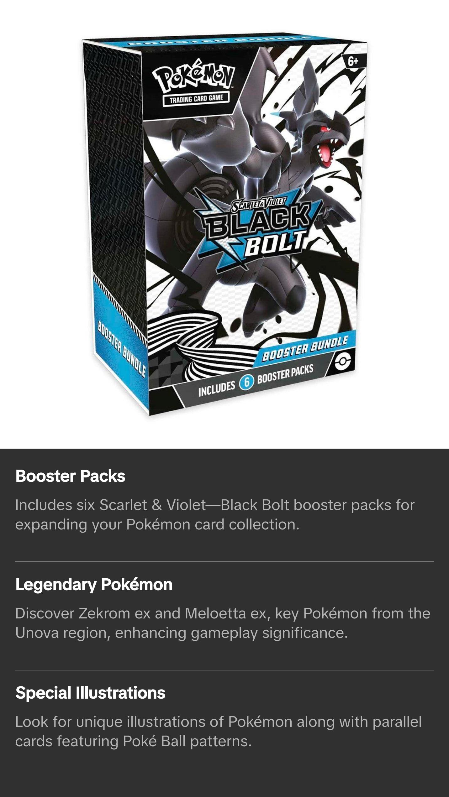 Pokémon TCG: Black Bolt Booster Bundle