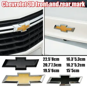 Chevrolet Car Front & Rear Emblem Replacement, 3D Logo Upgrade Decal, Universal Tail Head Decoration Sticker, Exterior Accessories, Car Stickers