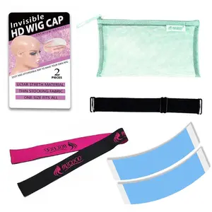Hair Random gift packs ( the quantity is randomly given according to the purchased products)  ,HD Wig Cap, Elastic Band, little storage bag, Ear tape, Plastic Hair Clip, And So On