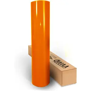 Orange Gloss 60 Inches x 1 Foot  Wrap Vinyl Roll with Air Release 3MIL-8