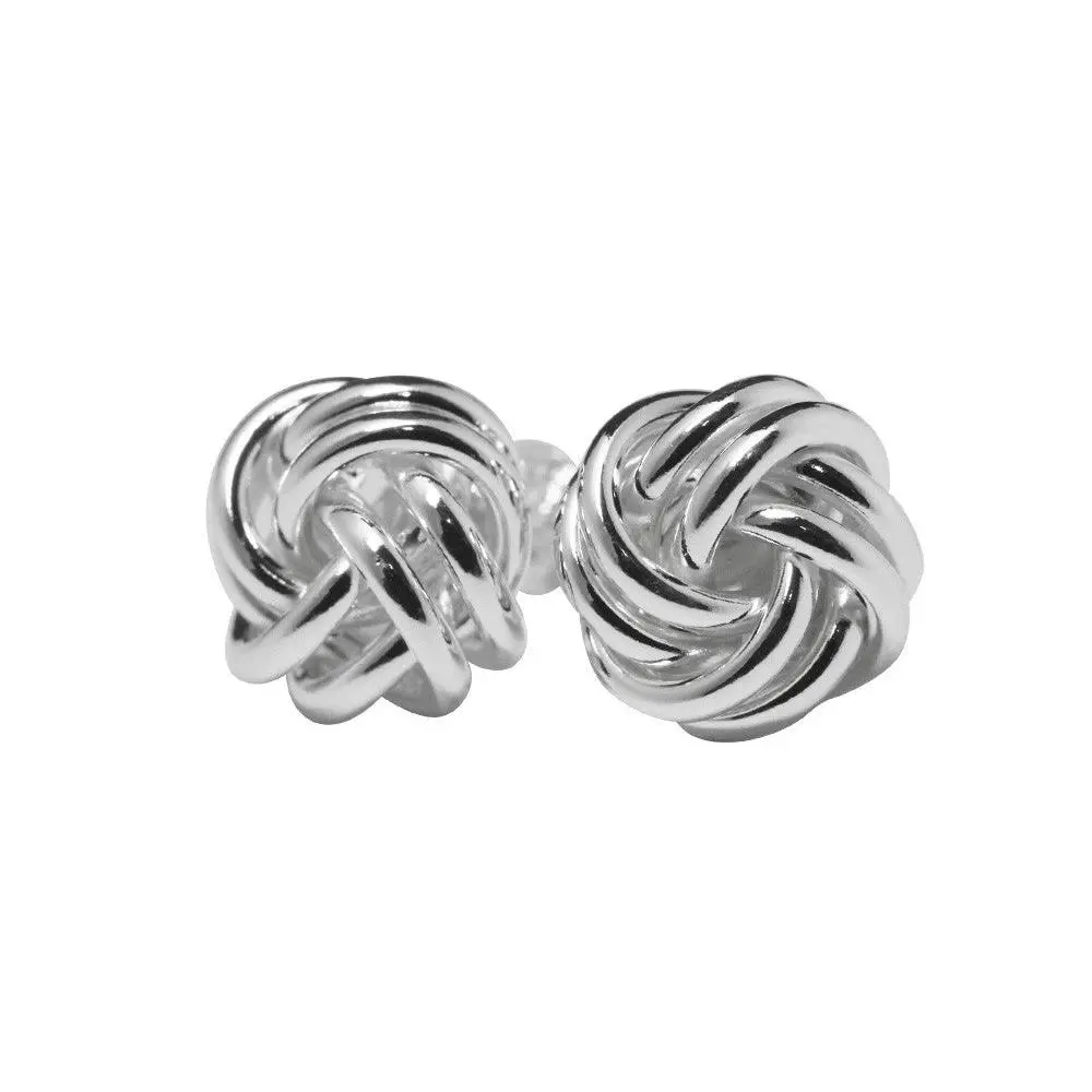 Sterling Silver Love Knot Earrings Studs "Knotty"