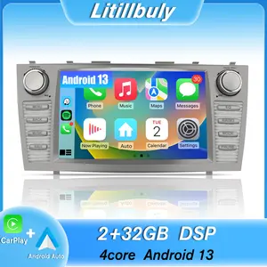 9" Android 13 Car Stereo for Toyota Camry 2007-2011 touch screen has Android Auto Wireless Carplay, Bluetooth WIFI supports GPS Navigation