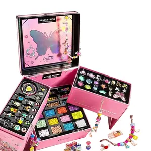 Children's bracelet beaded handmade DIY material girl toy princess bracelet jewelry gift box birthday gift 9 girls