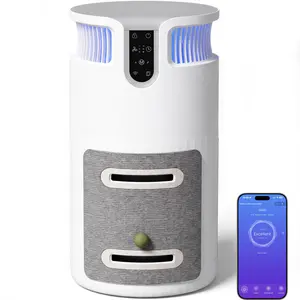 Alifuraha 2-in-1 Pet Air Purifier & Cat Scratcher, Auto Sensing Real-Time Air Quality Monitor, HEPA Filter for Fur Capture & Odor Control, Active Fur Suction Zone, 320   M³/H   CADR, Allergy Relief for Better Breathing