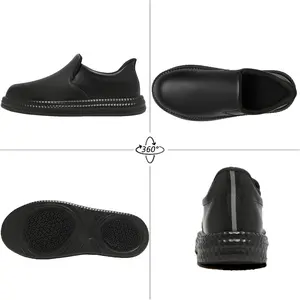Wide Toe Chef Safety Footwear - Anti-Slip, Oil-Resistant, Waterproof, Reflective Strips, Easy To Wear & Clean, Lightweight, Cushioned Closed Toe, Work Style Shoes, Suitable For Kitchen, Nursing, Women's Shoes, Multiple Sizes