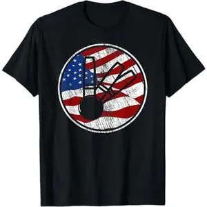 Candlepin Bowling American Flag - Vintage Candlepin Bowling T-Shirt