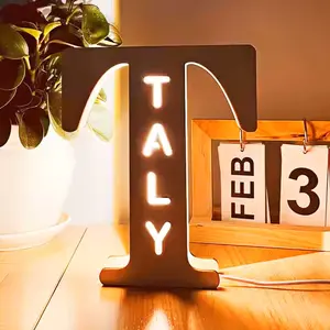 Light Up Personalized Name Night Light Table Decoration , LED Marquee Number LightsSign 26 Alphabet Big Lights LedLetters for Party Birthday Bar BatteryPowered Christmas Decor LetterLights28*21*3.5
