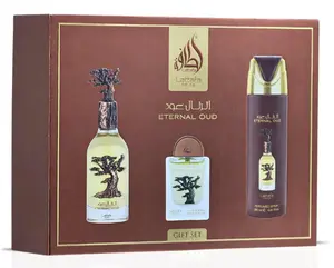 Unisex Lattafa Eternal Oud Gift Set - 100 ml/3.4 fl oz Fragrance with Extras
