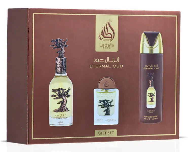 Unisex Lattafa Eternal Oud Gift Set - 100 ml/3.4 fl oz Fragrance with Extras