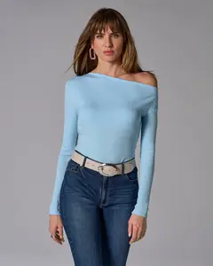 So Essential Slouchy Long Sleeve Top Cool Blue