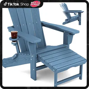 WeCharmer Folding Adjustable Adirondack Chair with Retractable Ottoman Outdoor Lounge WeCharmer Folding Adjustable Adirondack Chair with Retractable Ottoman Outdoor Lounge