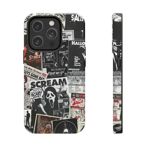 Scary Movie Lover Phone Case -Halloween HorrorAesthetic for iPhone 16 15 14 13 12 11 Pro Max，Halloween gifts